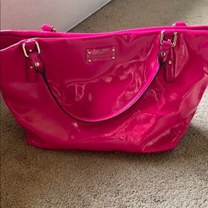 Hot pink shoulder bag